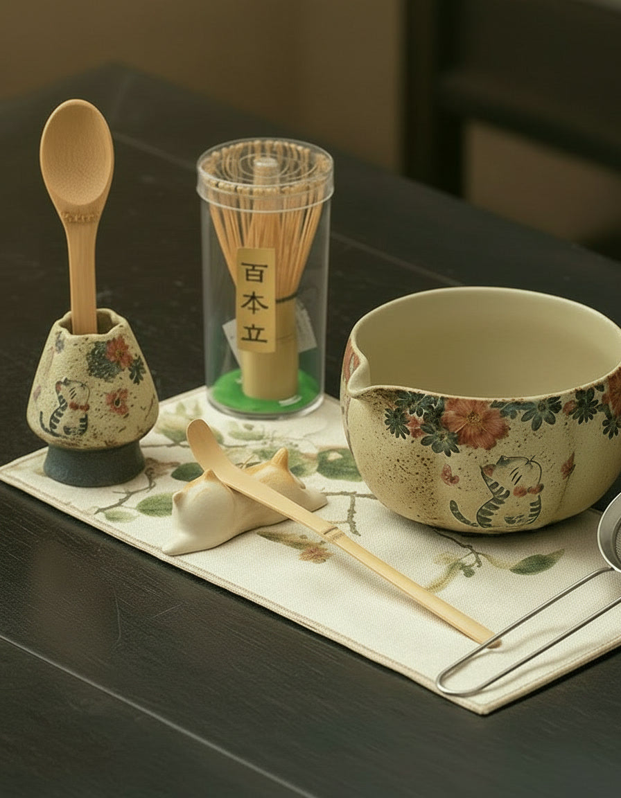 Lucky Cat Matcha Set