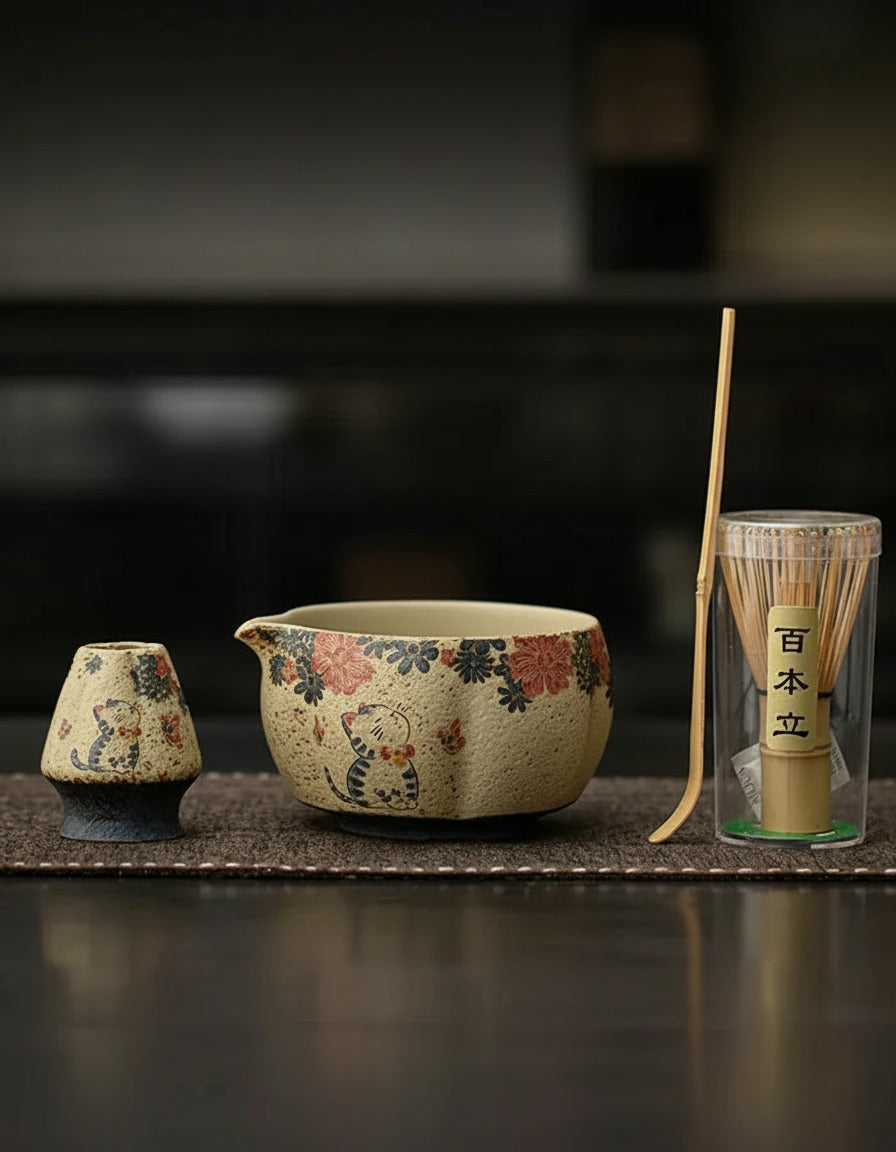 Lucky Cat Matcha Set